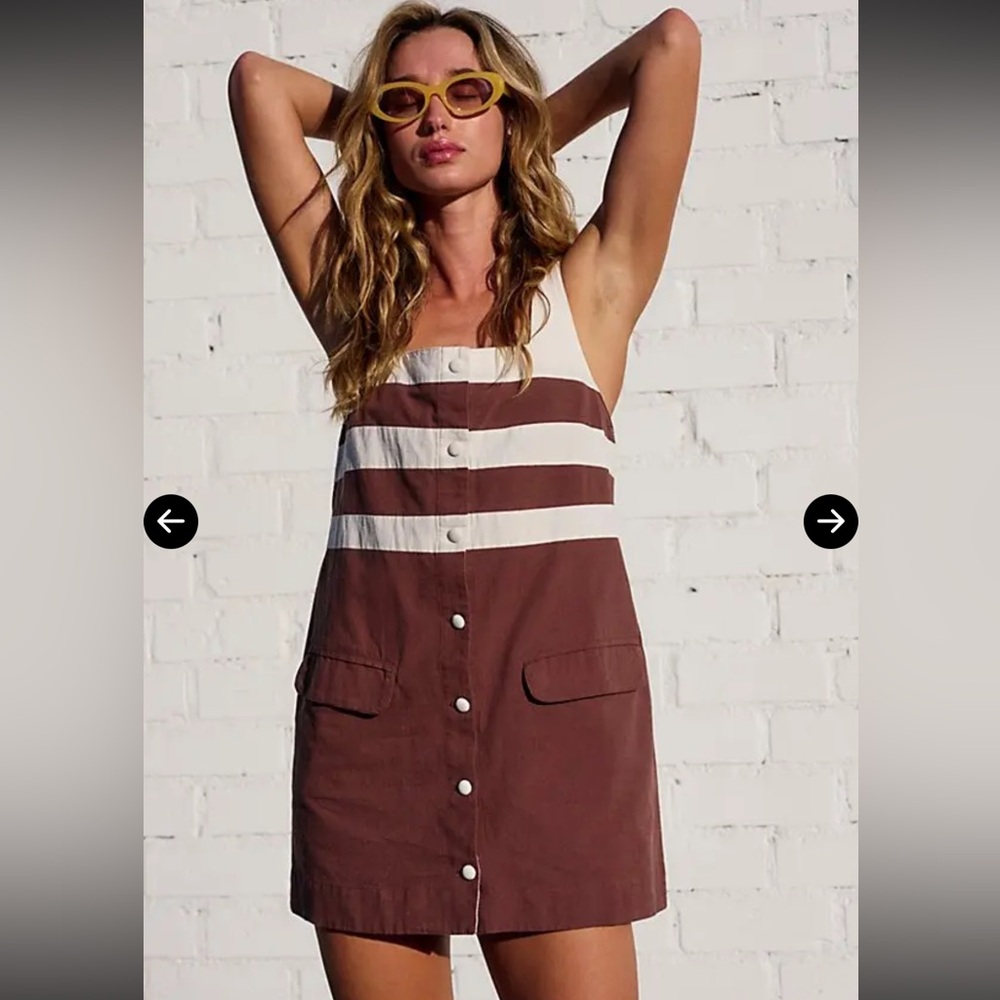 NWT Free People St. Tropez Tunic in Umber Earth Combo